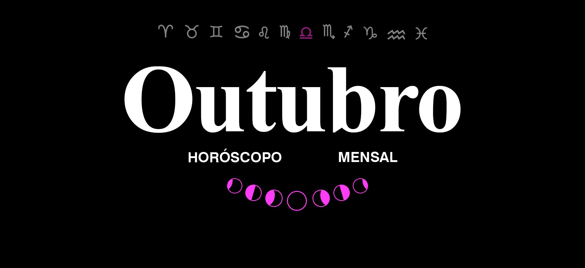 HORÓSCOPO DE OUTUBRO 2026