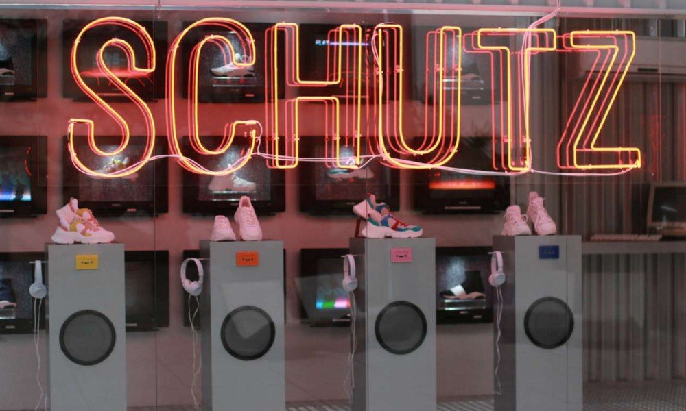 schutz pop up shop sneakers