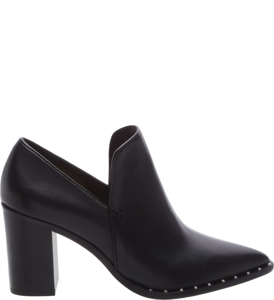 black ankle boot block heel