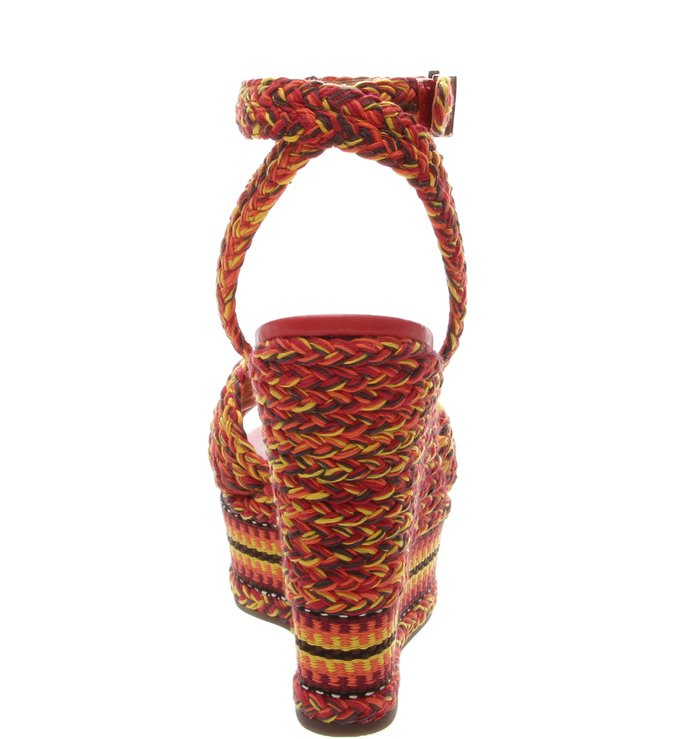 Sandália Anabela Trama Multicolor Sandália Anabela Trama Multicolor