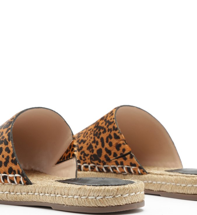 FLAT OPEN ESPADRILLE ANIMAL PRINT FLAT OPEN ESPADRILLE ANIMAL PRINT