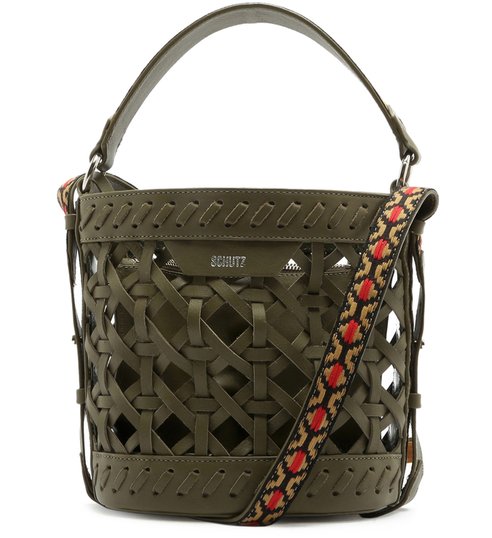 BUCKET BAG MINI TRAMA GREEN BUCKET BAG MINI TRAMA GREEN