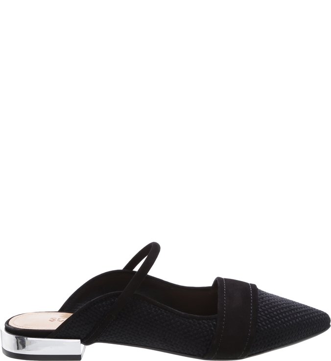 Flat New-S Girlie Rafia Black Flat New-S Girlie Rafia Black