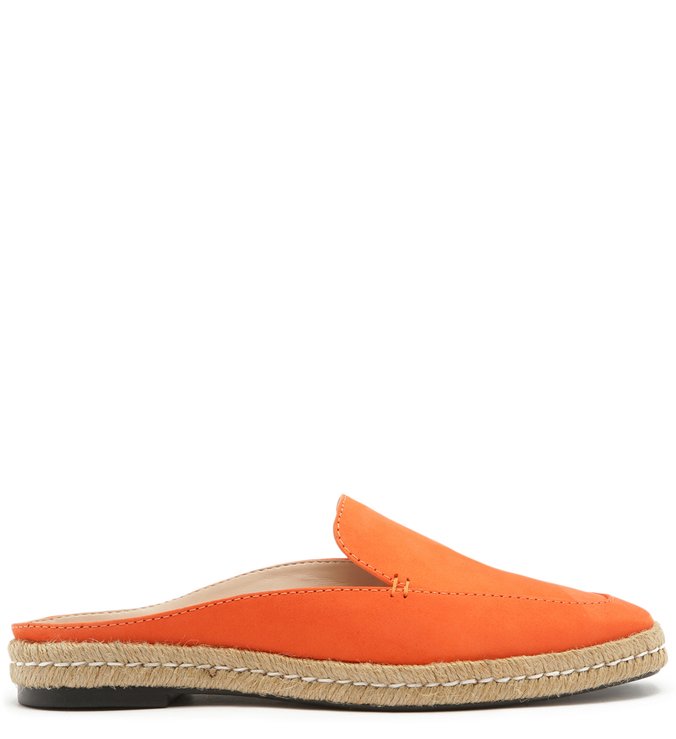 FLAT MULE ESPADRILLE ORANGE FLAT MULE ESPADRILLE ORANGE