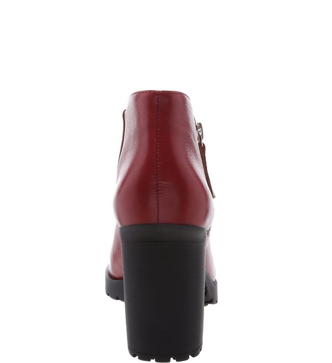 Short Ankle Boot Red Brown Short Ankle Boot Red Brown