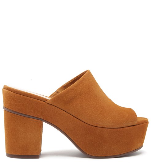 Sandália Clog Nobuck Caramel Sandália Clog Nobuck Caramel