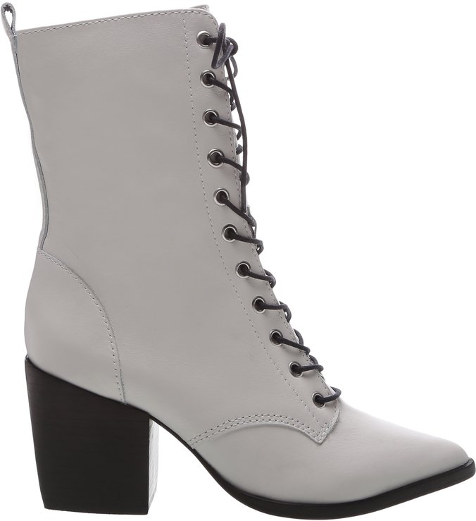 Lace-Up Combat Boots White Lace-Up Combat Boots White