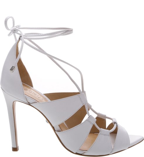 Sandália Bico Folha Lace-Up White Sandália Bico Folha Lace-Up White