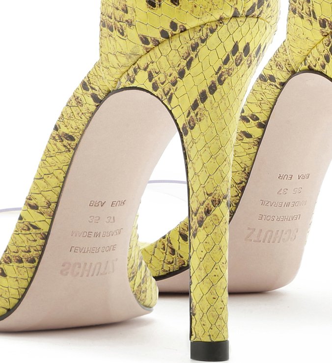 Sandália Jocy Vinil Python Neon Sandália Jocy Vinil Python Neon