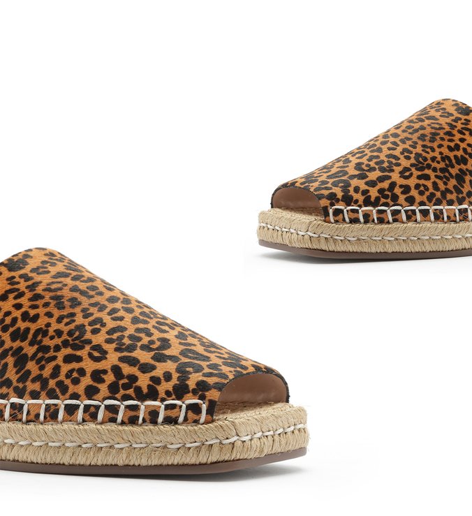 FLAT OPEN ESPADRILLE ANIMAL PRINT FLAT OPEN ESPADRILLE ANIMAL PRINT