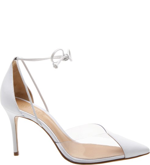 Scarpin Vinil Salto Médio White Scarpin Vinil Salto Médio White