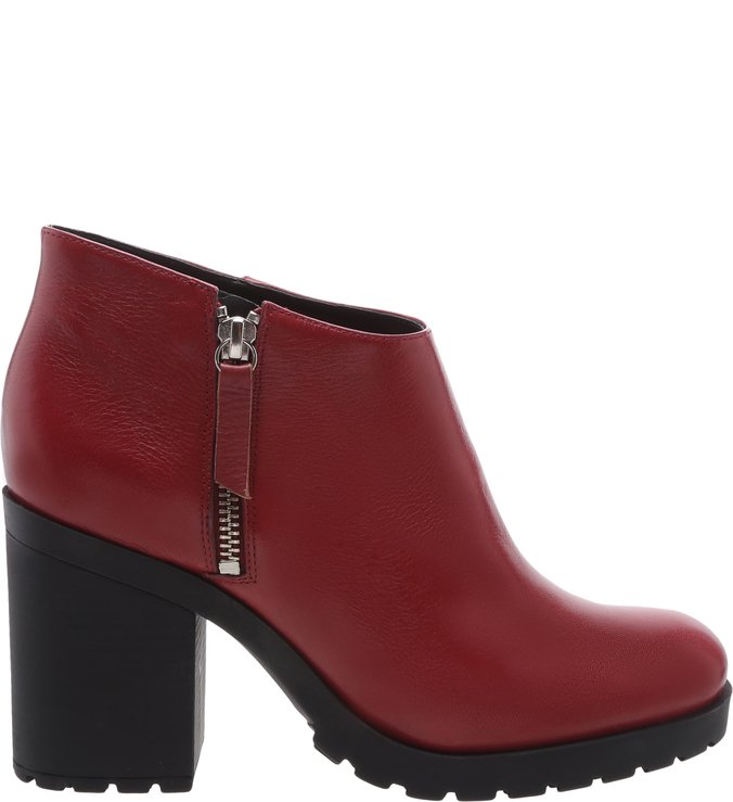 Short Ankle Boot Red Brown Short Ankle Boot Red Brown