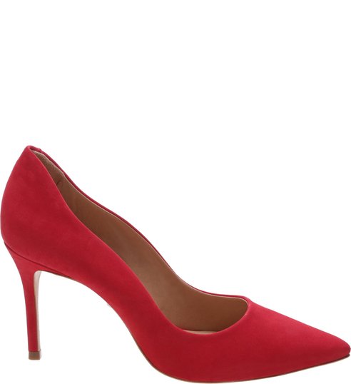Scarpin Curves Nobuck Red Scarpin Curves Nobuck Red