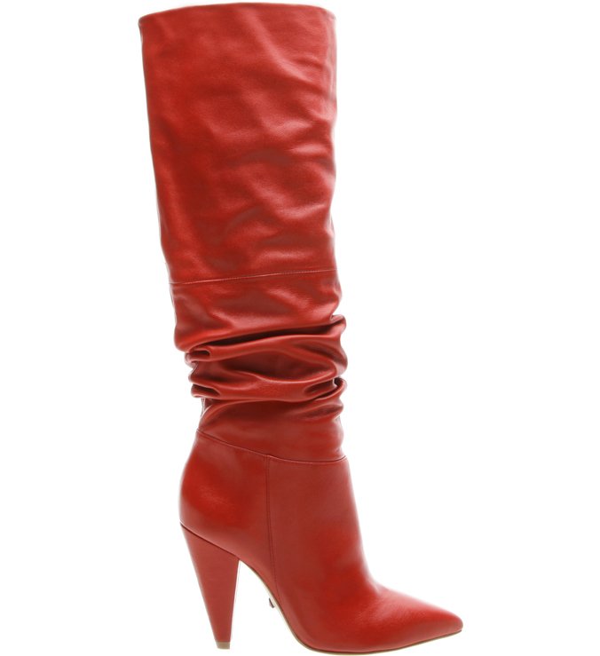 Bota shop vinil vermelha