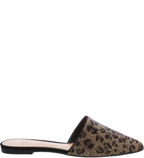Flat Mule Animal Print Glam Flat Mule Animal Print Glam
