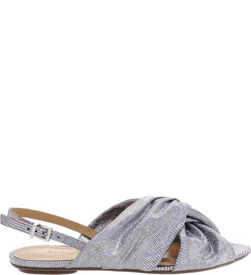 Flat Mika Couro Twist Holo Prata Flat Mika Couro Twist Holo Prata