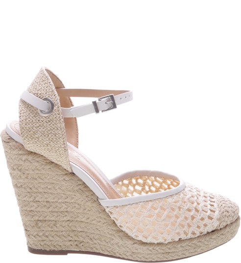 Sandália Anabela Trama Natural White Sandália Anabela Trama Natural White