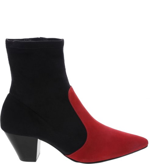 Sock Boot New Western Black & Red Sock Boot New Western Black & Red