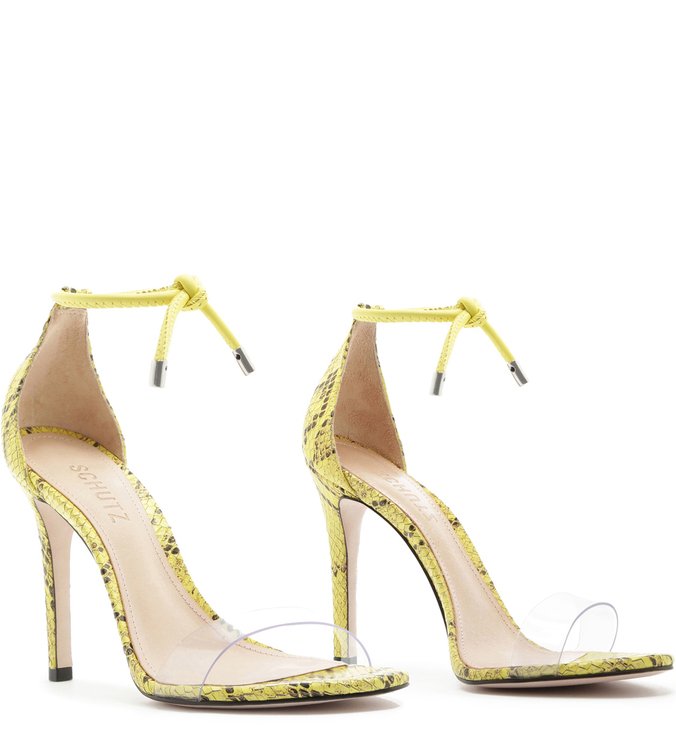Sandália Jocy Vinil Python Neon Sandália Jocy Vinil Python Neon