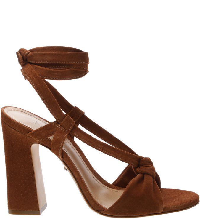 Sandália Salto Nobuck Brown Sandália Salto Nobuck Brown