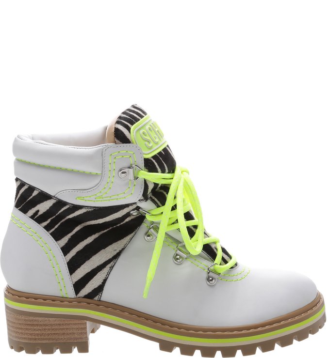 Bota Hiking Tratorada Animal Print Neon Bota Hiking Tratorada Animal Print Neon