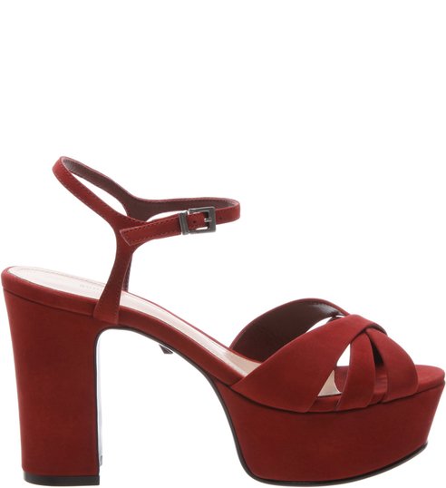 Sandália Carrie Block Heel Red Sandália Carrie Block Heel Red