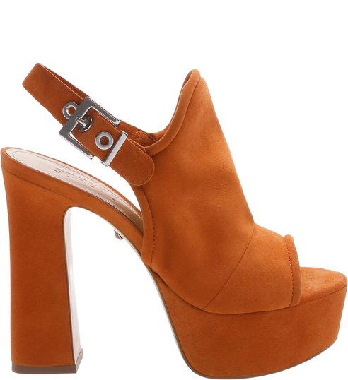 Sandália Meia Pata 70'S Suede Ocre Sandália Meia Pata 70'S Suede Ocre
