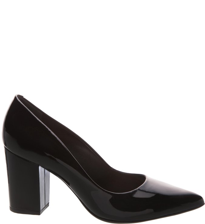 Scarpin Verniz Block Heel Black Scarpin Verniz Block Heel Black