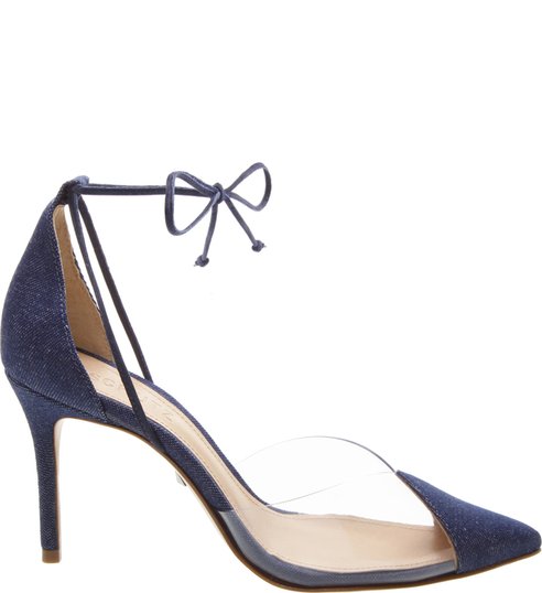 Scarpin Vinil Salto Médio Lace up Jeans Scarpin Vinil Salto Médio Lace up Jeans