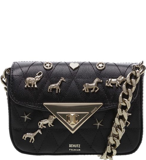 Baby Crossbody Matelassê Animals Black Baby Crossbody Matelassê Animals Black