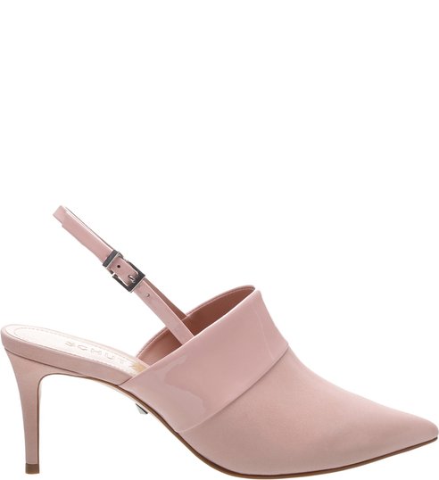 Mule Slingback Verniz Mid Heel Rose Mule Slingback Verniz Mid Heel Rose