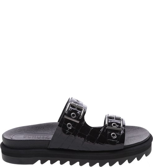 Slide Tratorada Croco Black Slide Tratorada Croco Black
