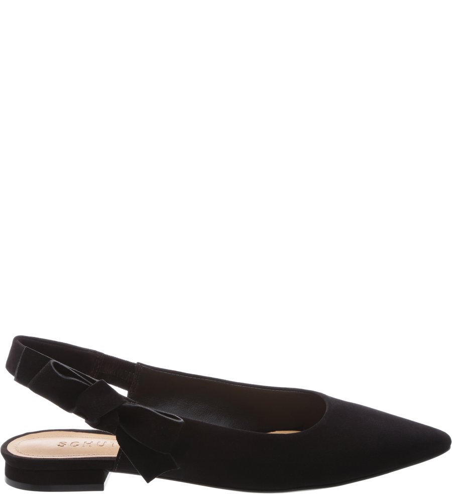 slingback flats with bow