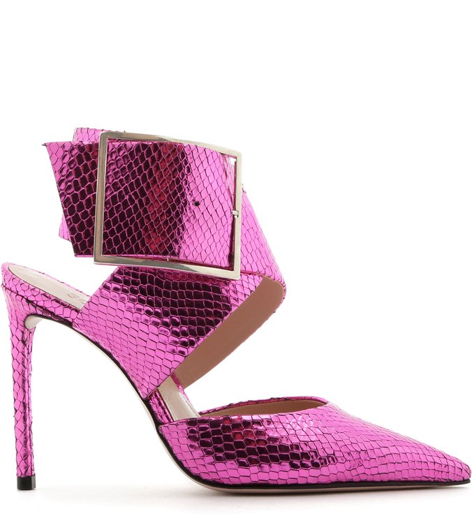 Scarpin Maxi Buckle Metallic Snake Purple Scarpin Maxi Buckle Metallic Snake Purple