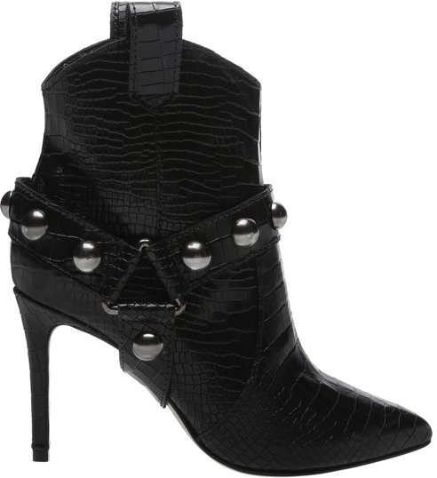 Ankle Boot Rock Western Croco Black Ankle Boot Rock Western Croco Black