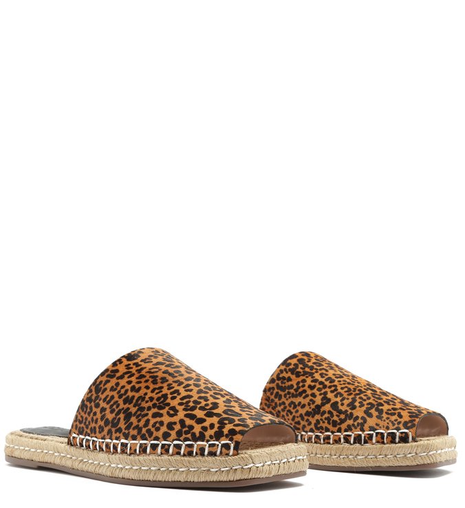 FLAT OPEN ESPADRILLE ANIMAL PRINT FLAT OPEN ESPADRILLE ANIMAL PRINT