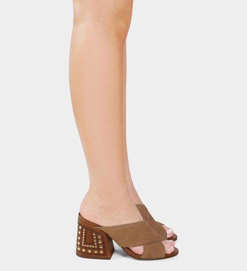 Mule Block Heel Nobuck Mule Block Heel Nobuck