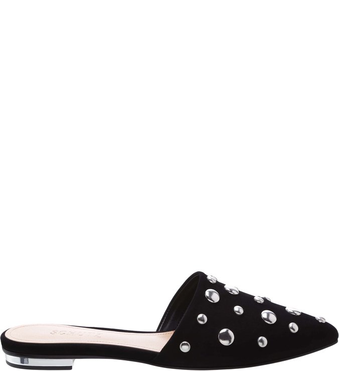 Flat Mule Crystal Black Flat Mule Crystal Black