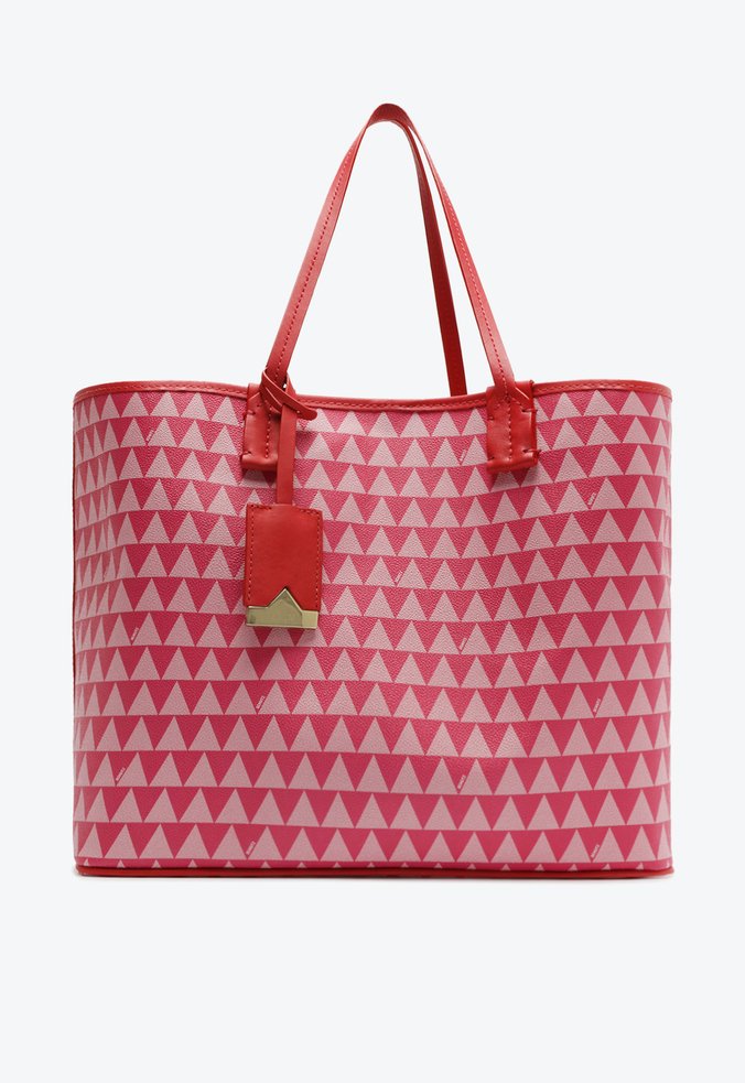 Bolsa Shopping Lona Rosa e Vermelha