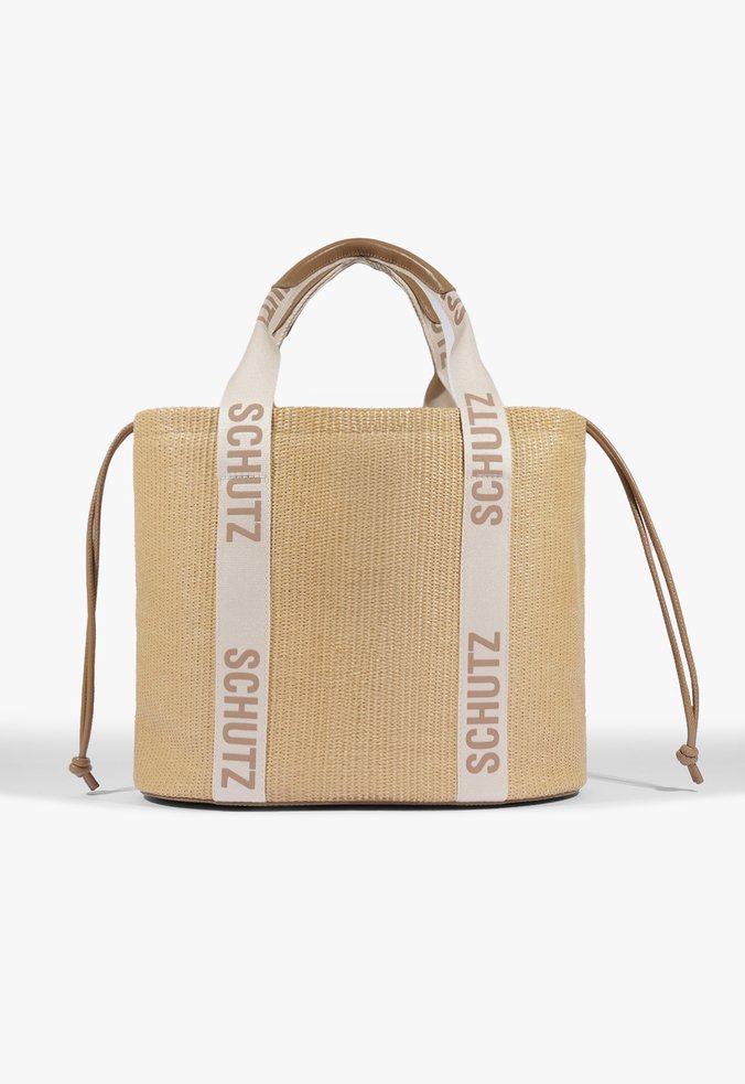 Bolsa Shopping Grande Ráfia Natural Bege