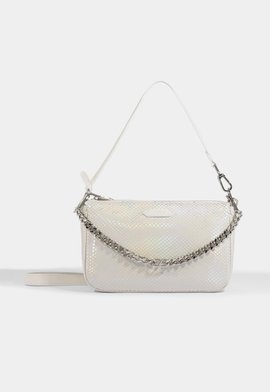 Bolsa Tiracolo Grande Emmy Couro Snake Branca
