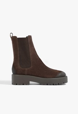 Bota Chelsea Camurça Marrom