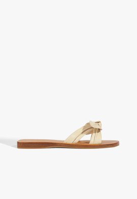 Sandália Rasteira Naomi Couro Off White