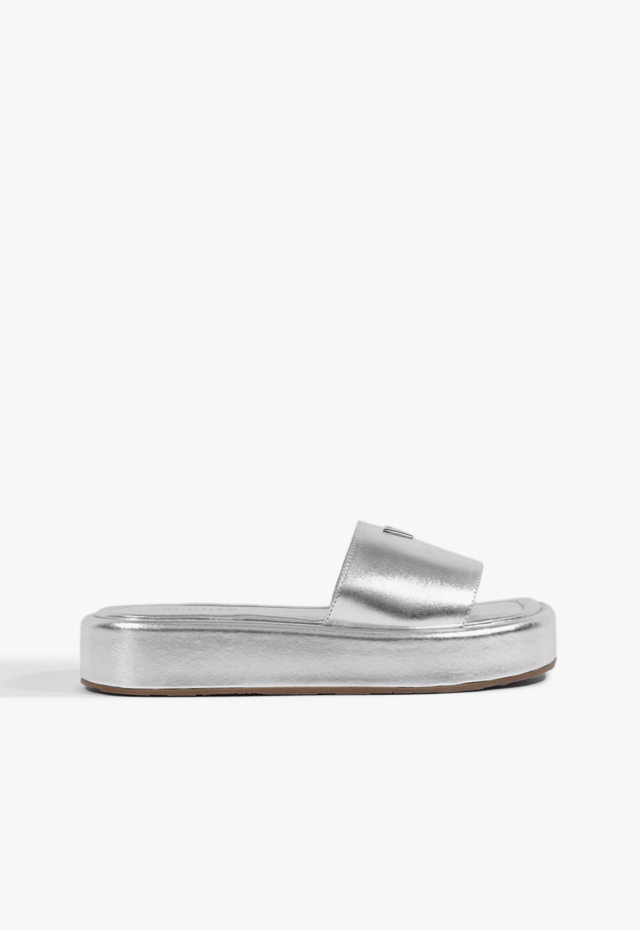 Papete Viena Plataforma Couro Prata | Schutz