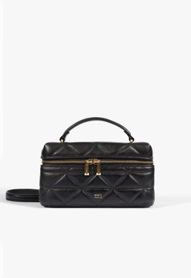 Bolsa Satchel Vanity Média Couro Preta