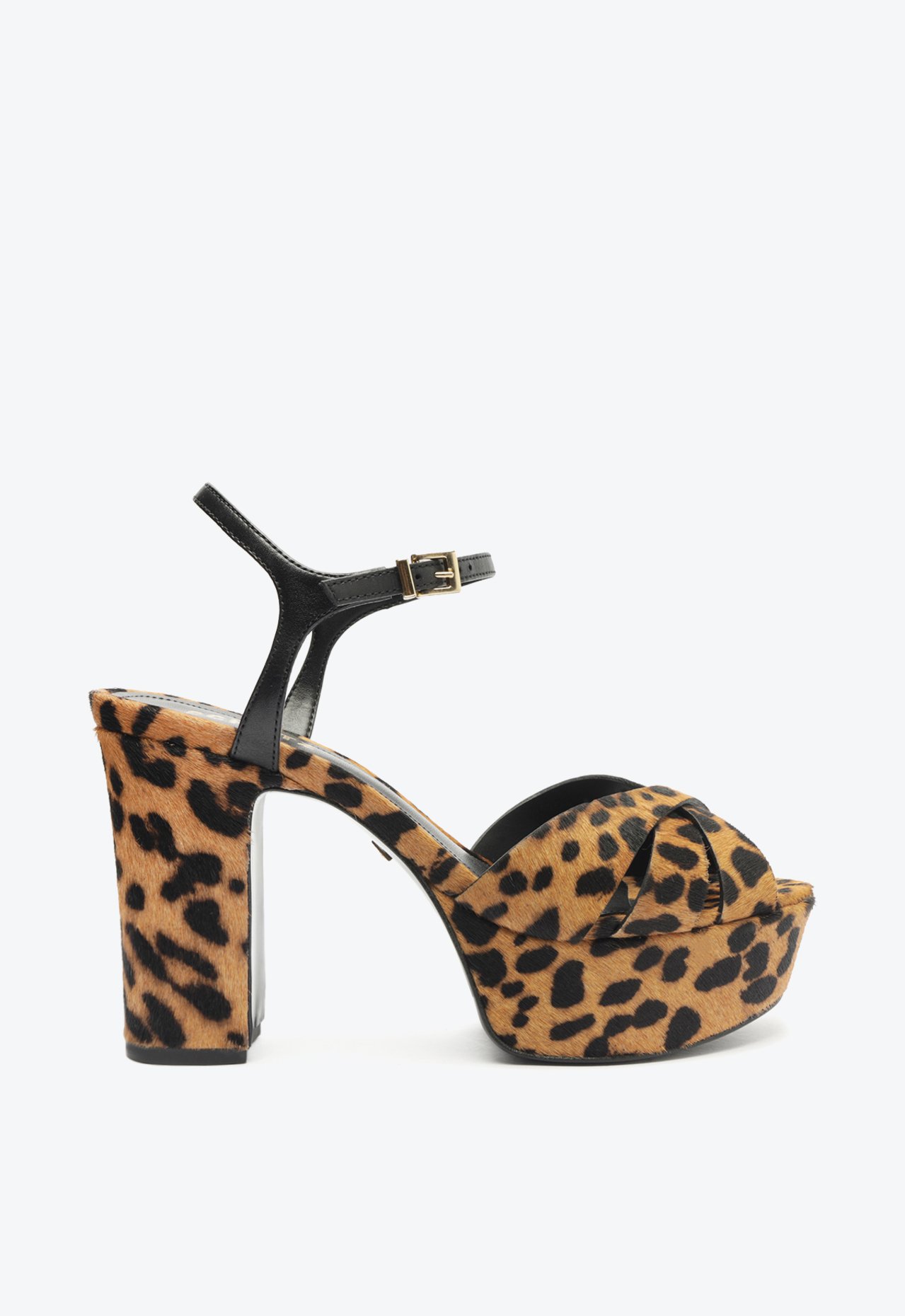 Sandália Keefa Meia Pata Couro Animal Print | Schutz
