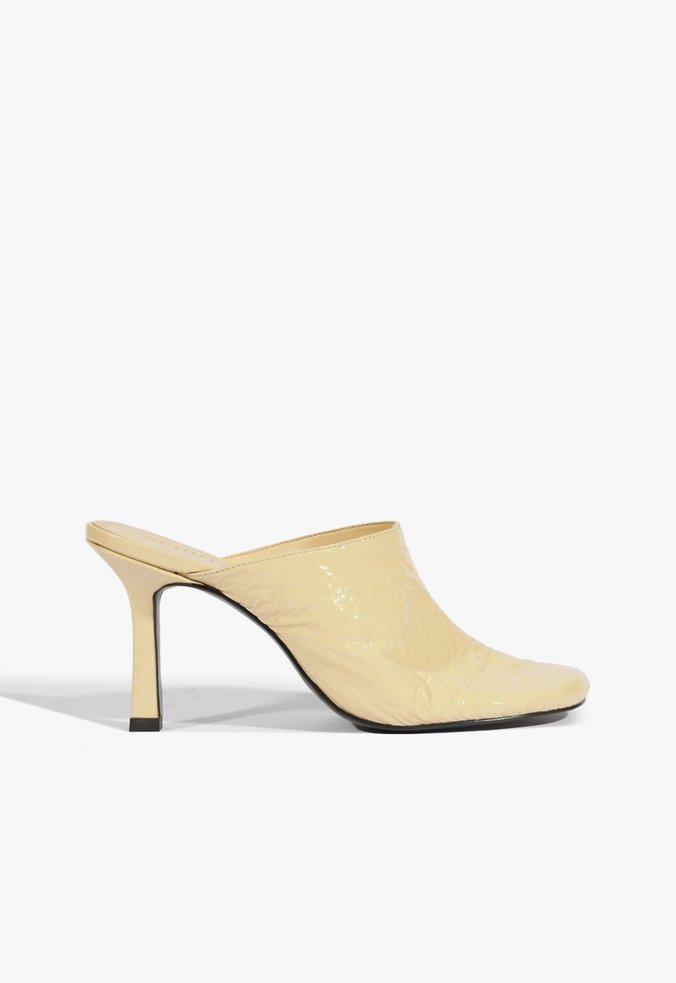 Mule Brielle Couro Bege