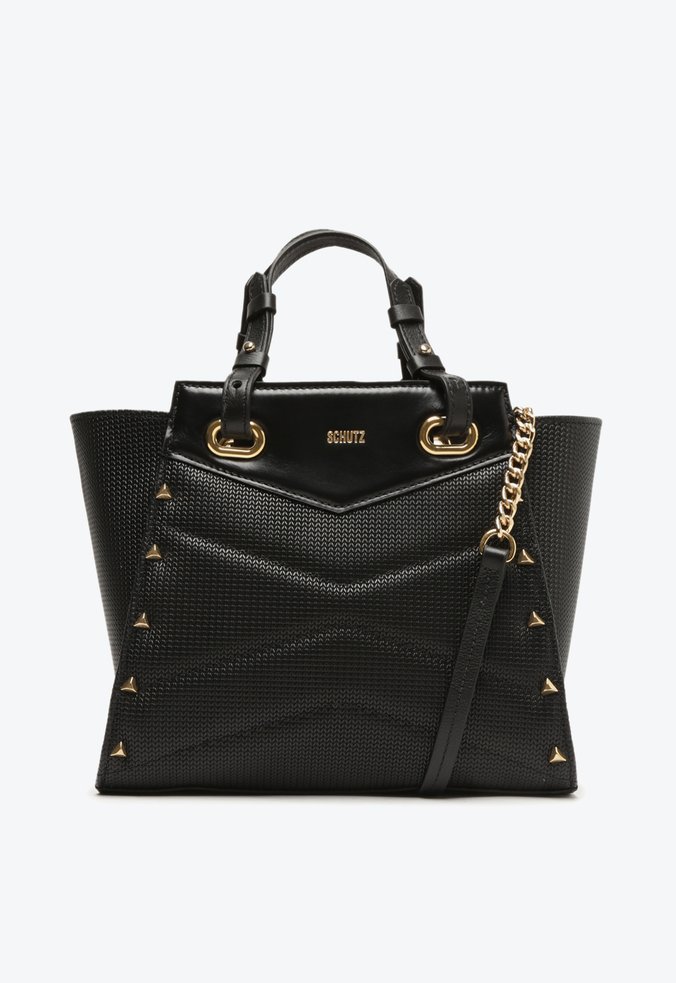 Bolsa Mini Tote Ariana Couro Preta