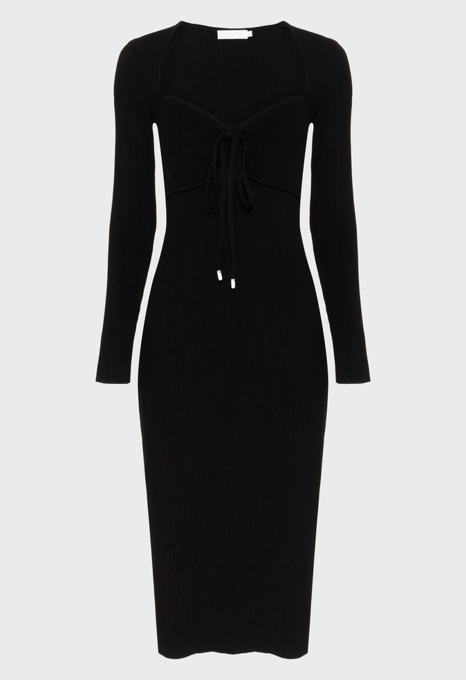 Vestido Midi Tricô Liah Preto | Schutz