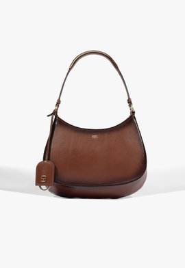 Bolsa Tiracolo Shoulder Elly Média Couro Marrom
